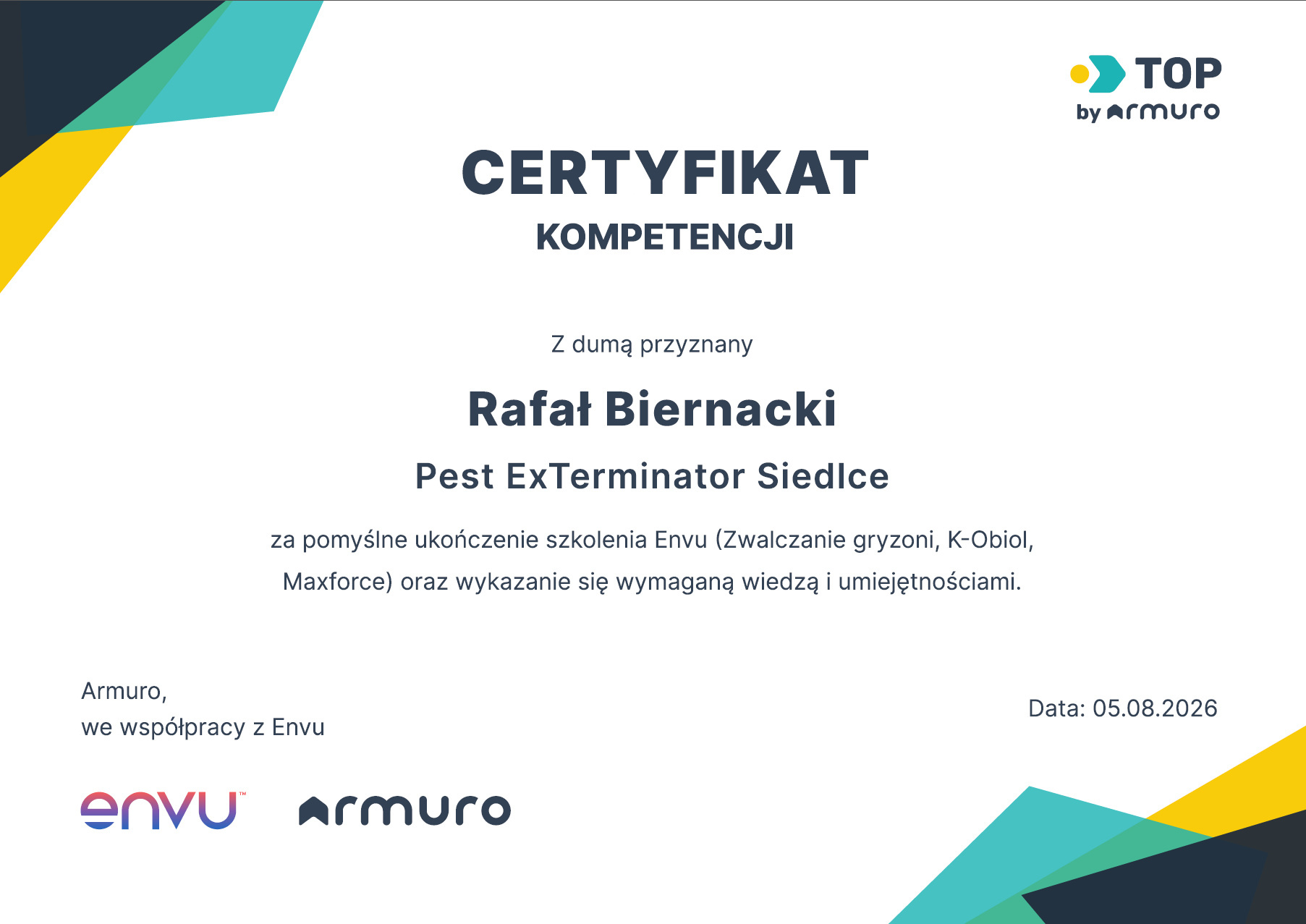 Certyfikat 14