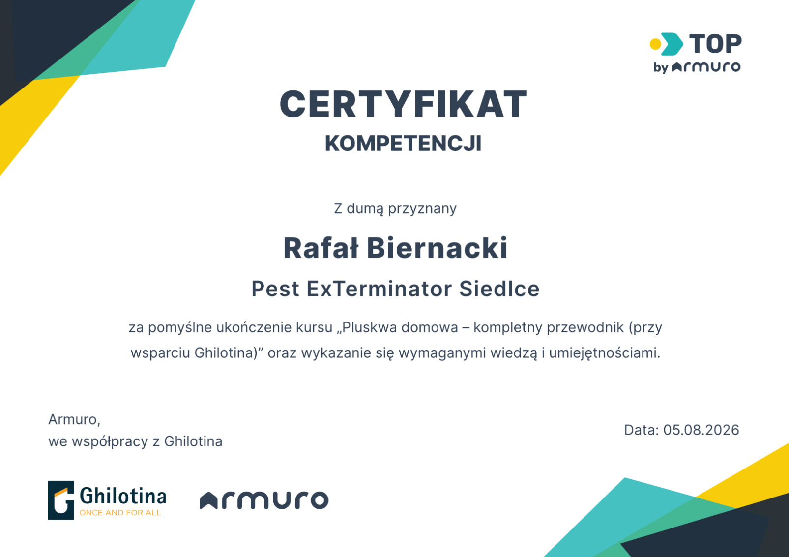 Certyfikat 13