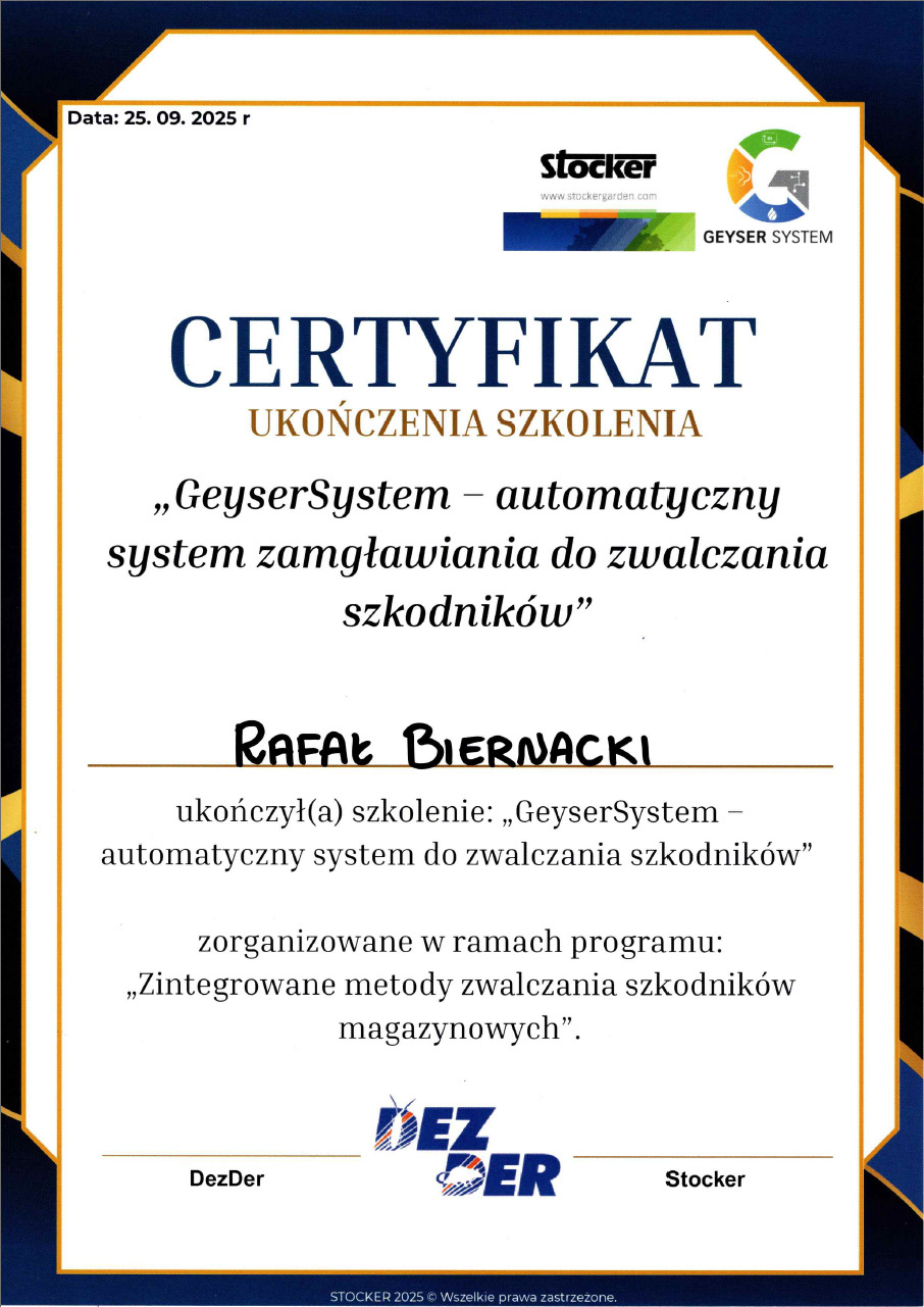 Certyfikat 8