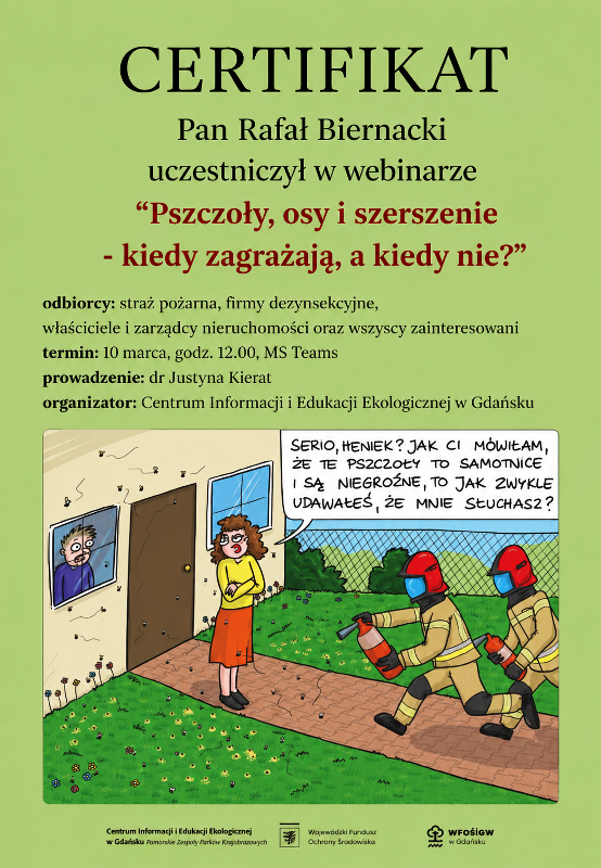 Certyfikat Pest ExTerminator Siedlce szkolenie DDD 2026