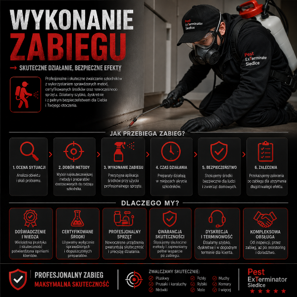 Profesjonalne wykonanie zabiegu DDD Pest ExTerminator Siedlce